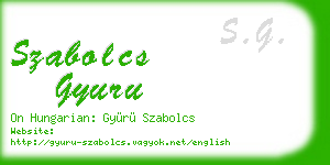 szabolcs gyuru business card