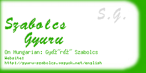 szabolcs gyuru business card